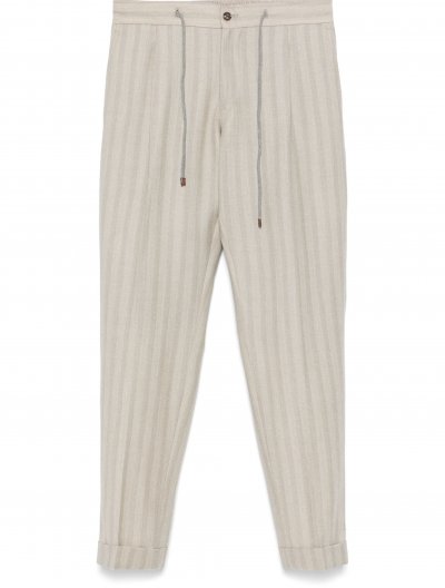 Striped wool pants