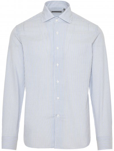 Βαμβακερό/μεταξωτό ριγέ πουκάμισο