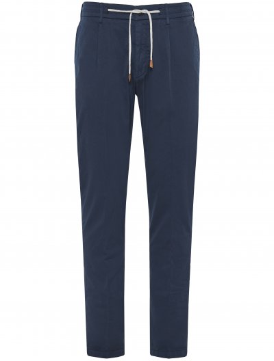 Drawsting cotton/silk trousers