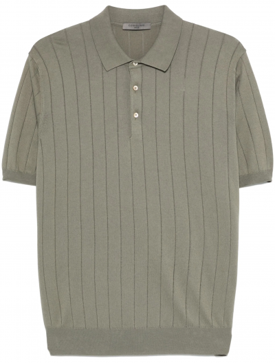 Πλέκτη polo μπλούζα από pima βαμβάκι