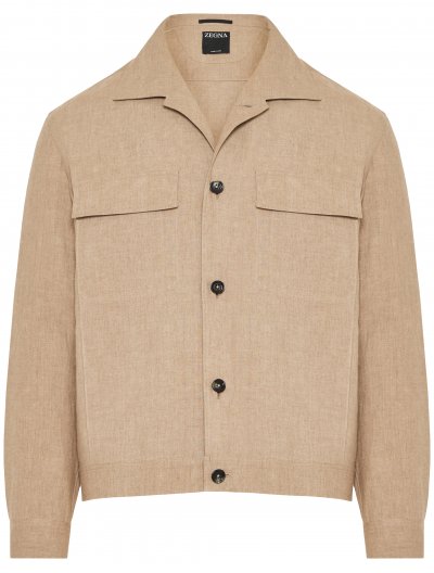 Linen shirt jacket