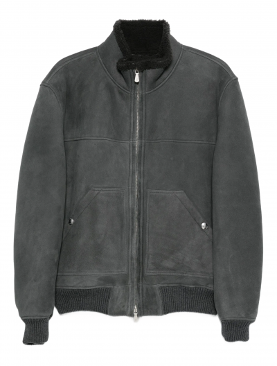 Suede bomber jacket