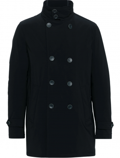 Double breasted stretch coat