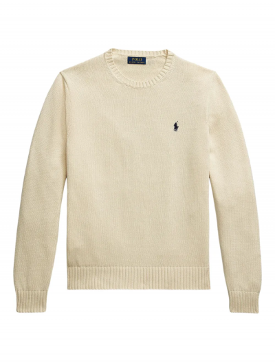 Crew neck cotton knitwear