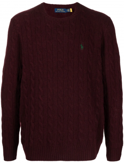 Wool/cashmere ribbed knitwear