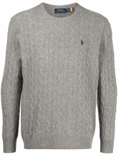 Wool/cashmere ribbed knitwear