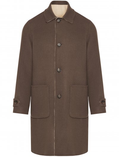 Reversible wool coat