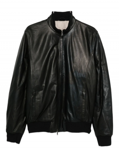 'Fox' bomber leather jacket
