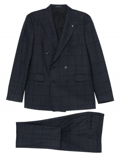 Checked wool suit