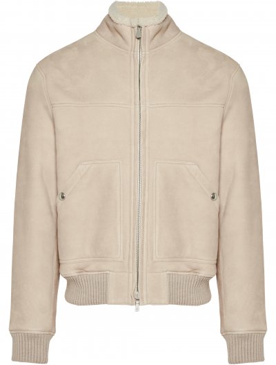Suede bomber jacket