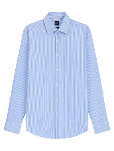 'H-Hank' slim fit easy-iron striped shirt