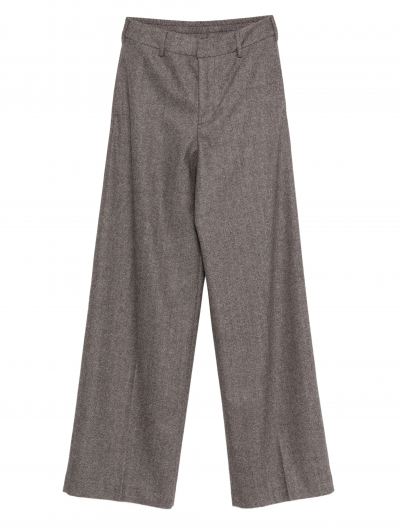 Wool/cashmere drawsting trousers