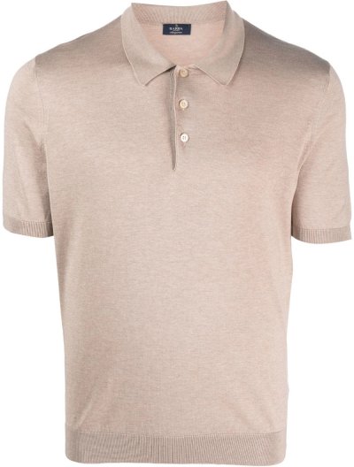 Μεταξωτή πλεκτή polo μπλούζα