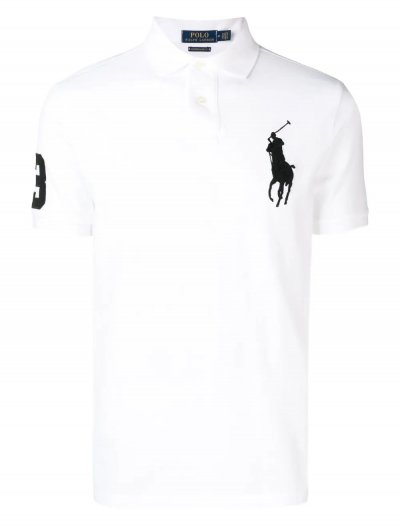 'Big pony' custom slim fit βαμβακερή polo μπλούζα