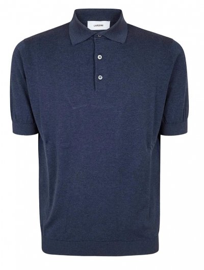 Πλεκτή βαμβακερή polo μπλούζα