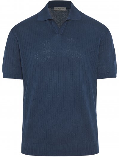 Pima βαμβακερή polo μπλούζα χωρίς κουμπιά