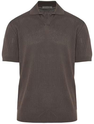 Pima βαμβακερή polo μπλούζα χωρίς κουμπιά