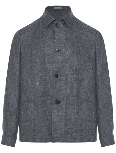 Linen/wool shirt jacket