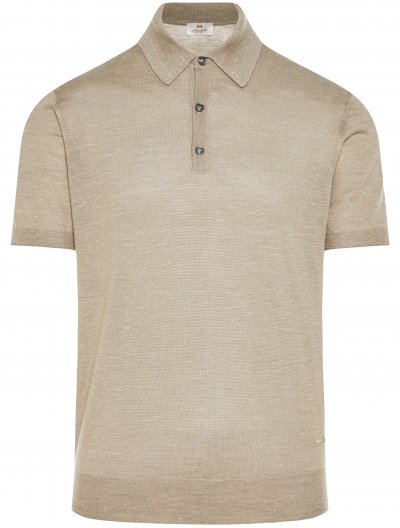 Κασμίρ/μεταξωτή polo μπλούζα