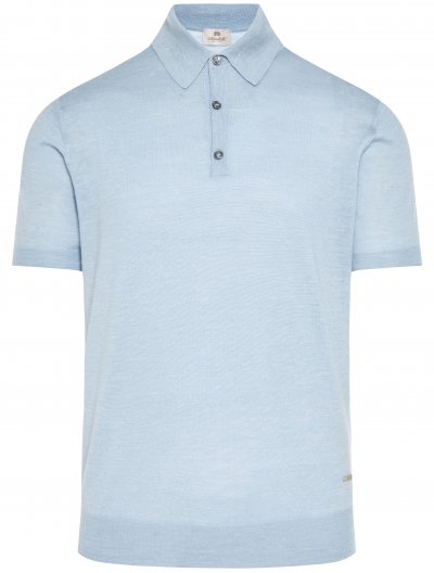 Κασμίρ/μεταξωτή polo μπλούζα