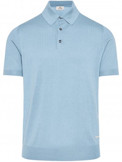 Cashmere/silk polo shirt