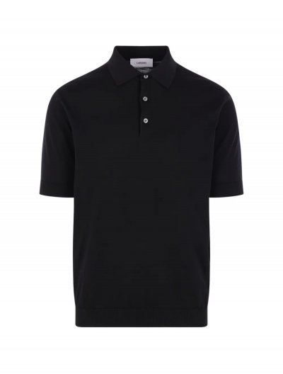 Πλεκτή βαμβακερή polo μπλούζα