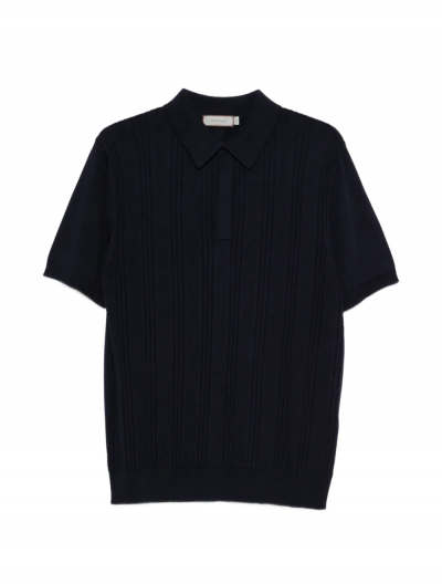 Βαμβακερή πλεκτή polo μπλούζα 