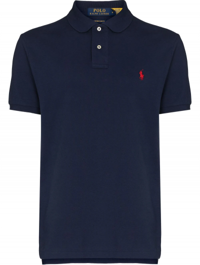 Custom slim γραμμή βαμβακερή mesh polo μπλούζα