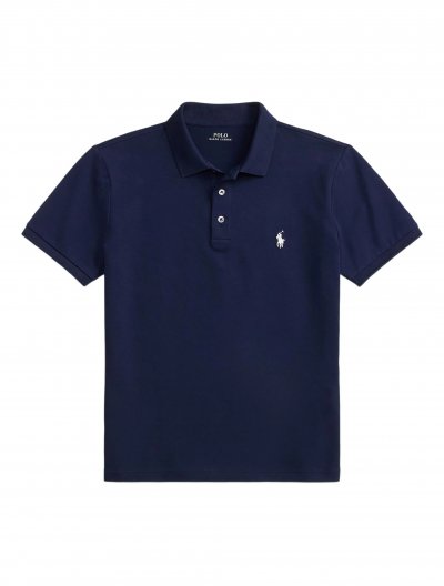 Stretch cotton polo shirt
