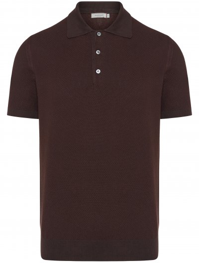 Βαμβακερή πλεκτή polo μπλούζα 
