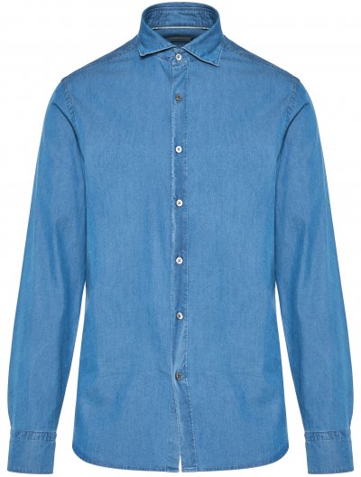 Denim effect shirt