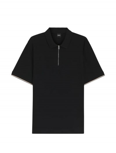 'C-Pei' βαμβακερή polo μπλούζα με φερμουάρ