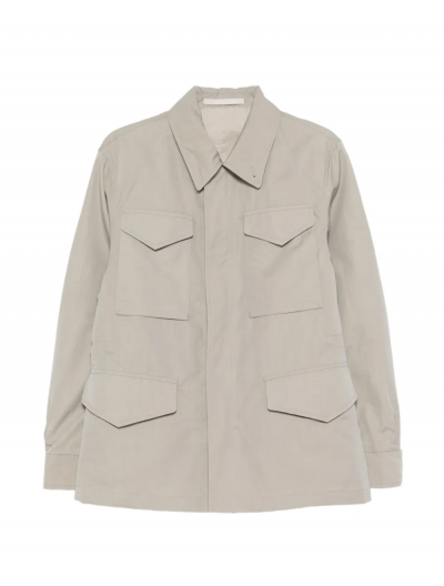 Βαμβακερό/μεταξωτό shirt jacket