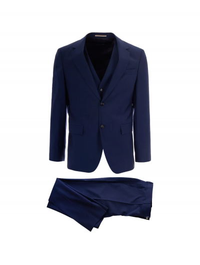 'H-Huston' μάλλινο κοστούμι σε στενή γραμμή με γιλέκο