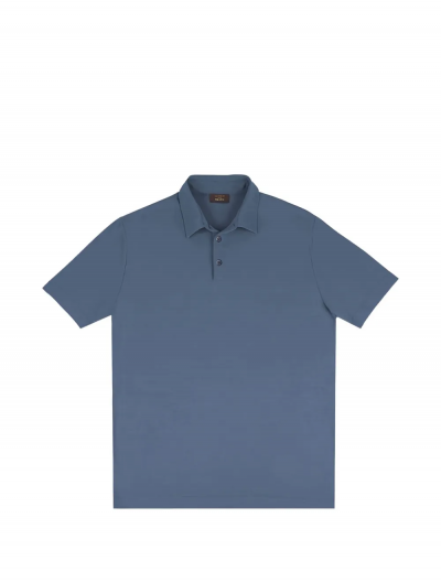 Βαμβακερή polo μπλούζα σε στενή γραμμή