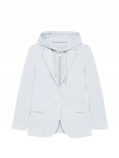 Βαμβακερό stretch σακάκι με κουκούλα