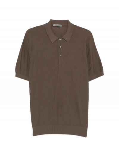 Βαμβακερή πλεκτή polo μπλούζα