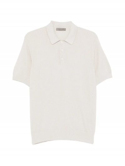 Βαμβακερή πλεκτή polo μπλούζα
