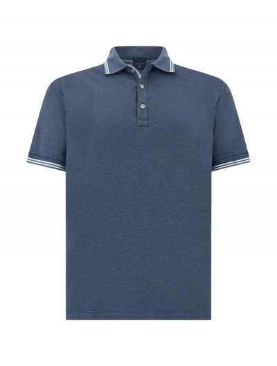 Βαμβακερή/lyocell x-soft jersey polo μπλούζα