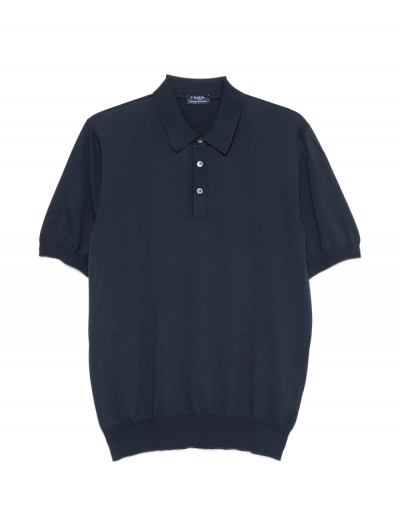 Βαμβακερή πλεκτή polo μπλούζα