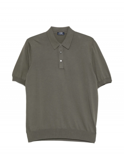 Βαμβακερή πλεκτή polo μπλούζα