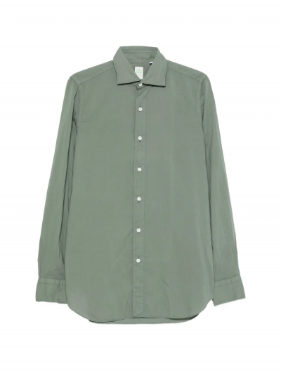 Garment-dyed cotton shirt