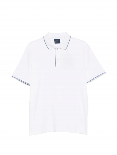 Βαμβακερή stretch polo μπλούζα