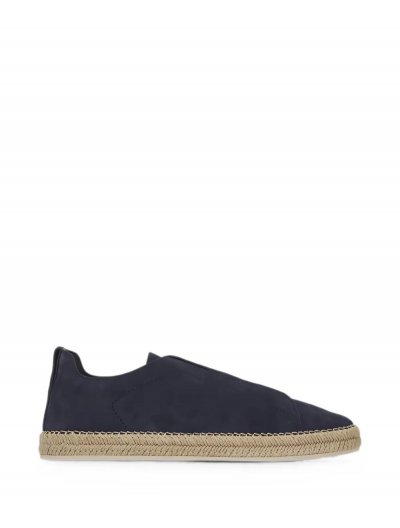 "Triple stitch" suede espadrilles