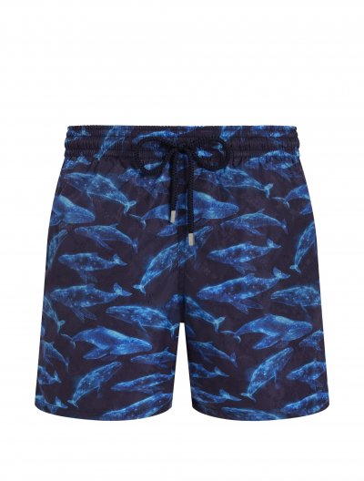 'Sparkling Whales monogram jacquard' moopea μαγιό