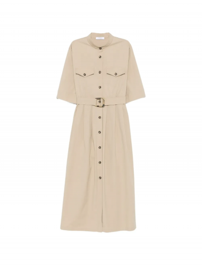 Belted midi dress