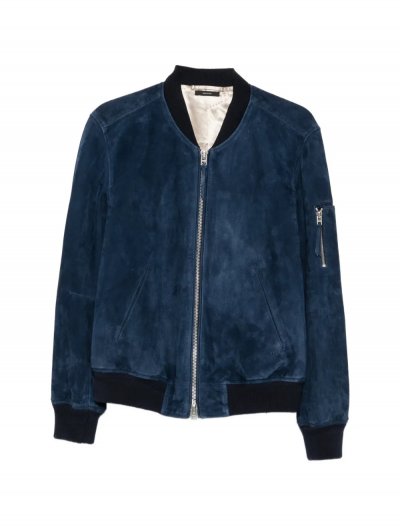 Suede bomber jacket