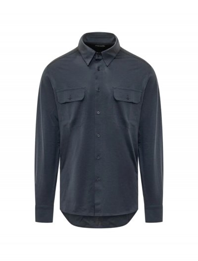 Silk/cotton military shirt