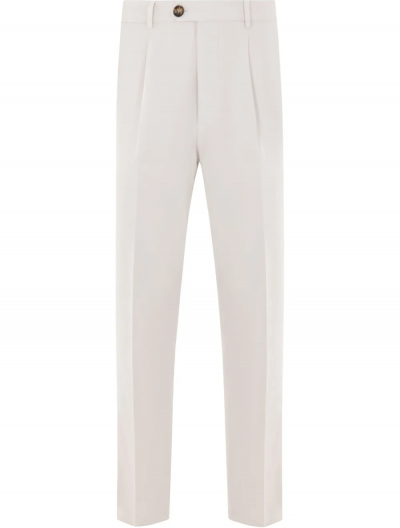 Garment dyed cotton trousers