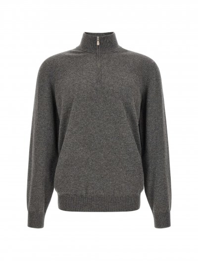 Half-zip cashmere sweater